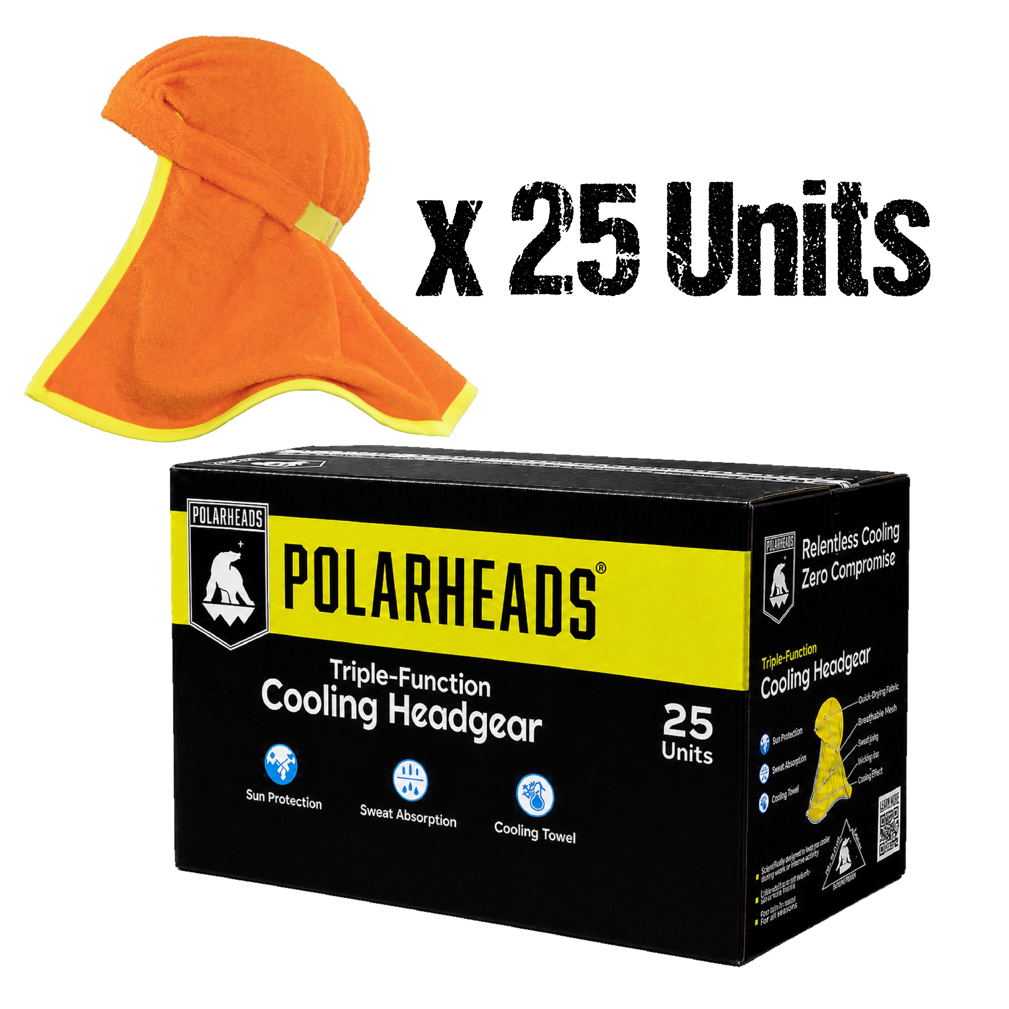Polarheads | 3-In-1 Neck Shade, Sweatband and Cooling Towel