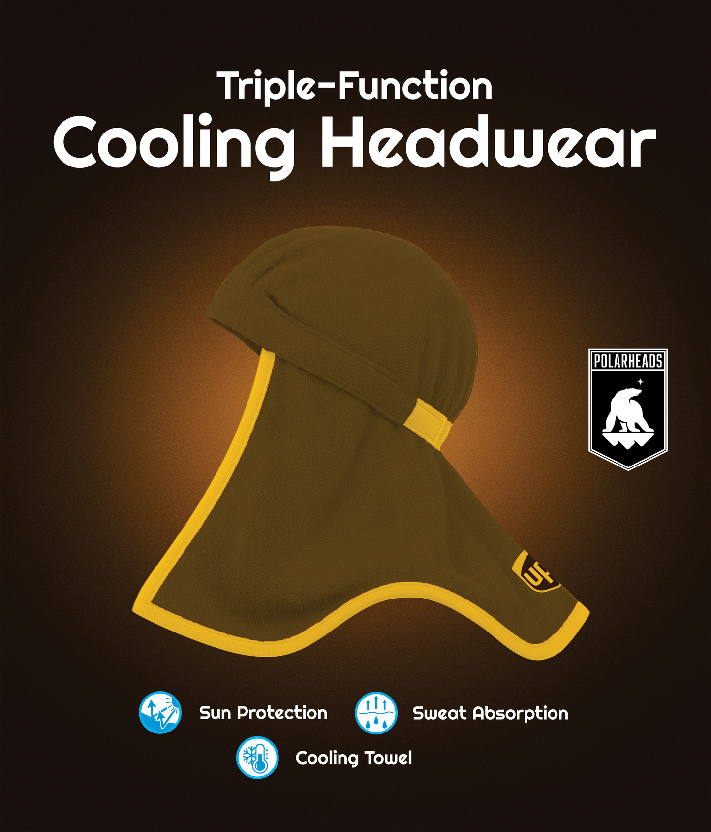 Polarheads® Cooling Headpiece - Parcel Brown