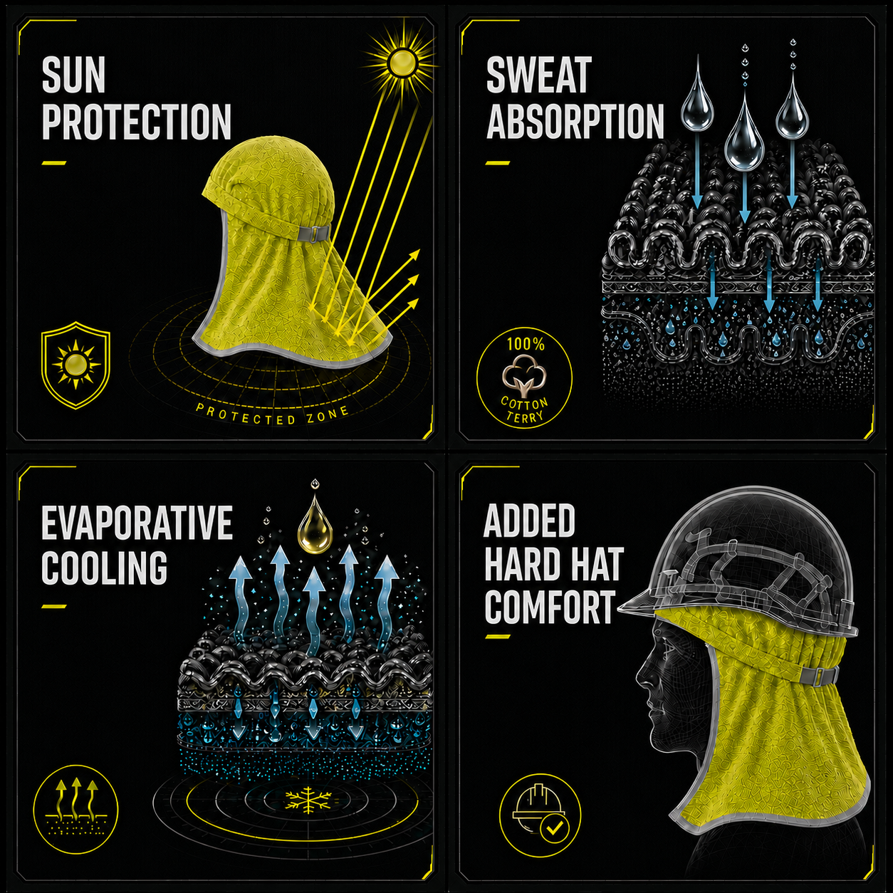 Polarheads PRO | 6-Count Bundle | Safety Yellow/Reflective